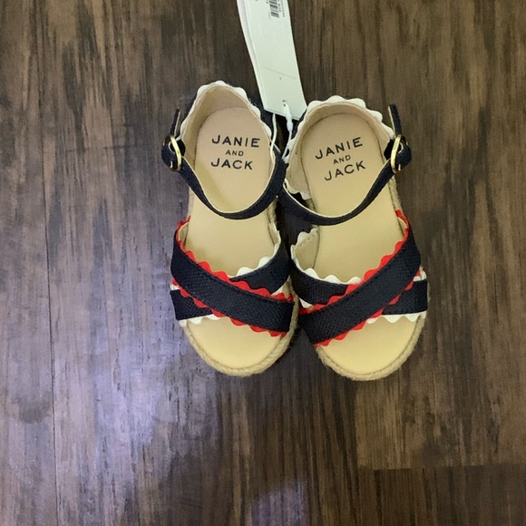 Janie and Jack Ric Rac cross strap Espadrille - Picture 2 of 16